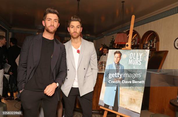 E Wade Twins attends the Olly Murs x River Island collection launch dinner at Kettner's Townhouse on November 6, 2018 in London, England.