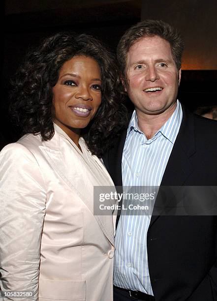 Oprah Winfrey and Steve McPherson of ABC during "Their Eyes Were Watching God" Los Angeles Premiere - After Party at The Hollywood Roosevelt Hotel in...