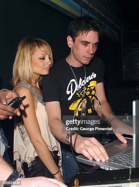 Nicole Richie and DJ AM during DJ AM and Nicole Richie Spin Records at The Guvernment - March 22, 2005 at The Guvernment in Toronto, Ontario, Canada.