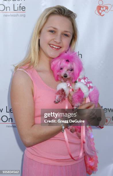 Skye McCole Bartusiak during Nuts for Mutts Celebrity Judged Dog Show at Pierce College in Woodland Hills, California, United States.