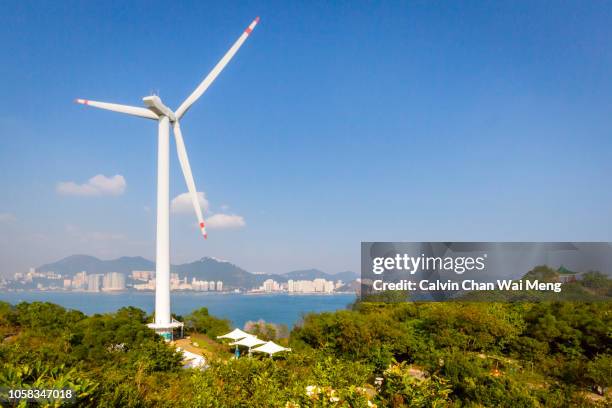 wind turbine in lamma island - hong kong - hong kong island bildbanksfoton och bilder