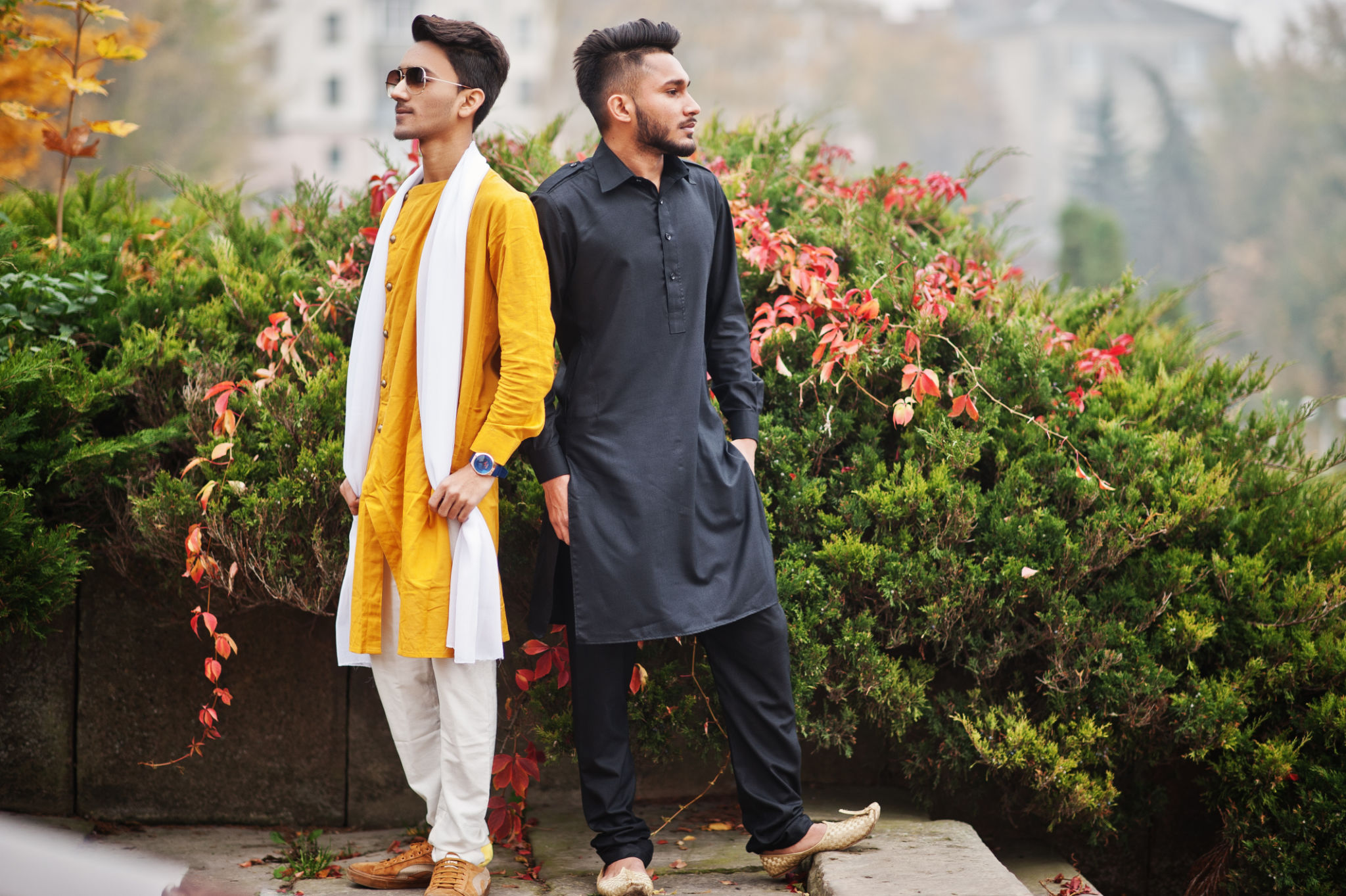 men wearing kurtas