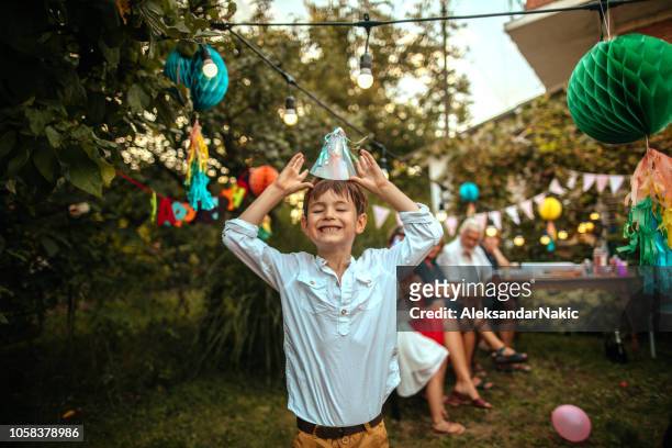birthday boy - party stock pictures, royalty-free photos & images