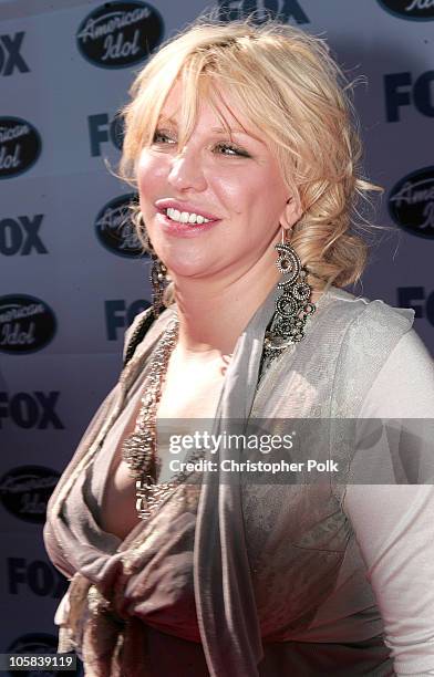 Courtney Love during "American Idol" Season 4 - Finale - Arrivals at The Kodak Theatre in Hollywood, California, United States.