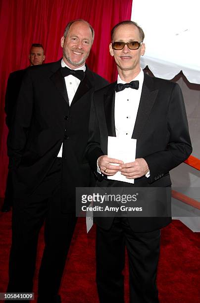 Greg Gorman and John Waters during Elton John AIDS Foundation's 11th Annual Oscar party co-hosted by In Style and AOL in association with MAC...