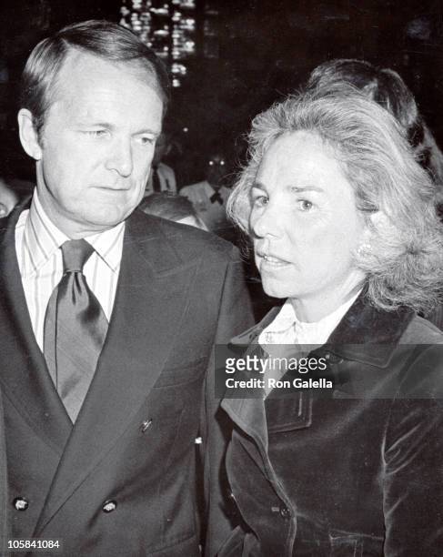 Ethel Kennedy and George Stevens Junior during "All the President's Men" 1976 Premiere in Washington, D.C. In Washington, D.C., United States.