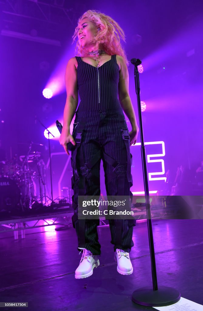 Raye performs on stage at KOKO on November 6, 2018 in London, England ...
