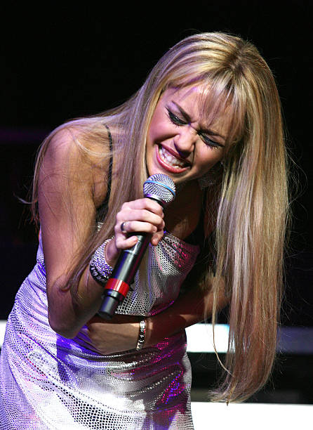 Miley Cyrus aka "Hannah Montana" during Miley Cyrus in Concert at the Gibson Amphitheatre September 21, 2006 at Gibson Amphitheatre in Universal...