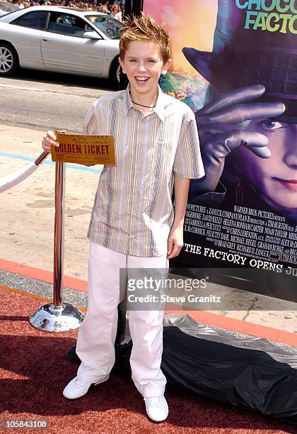 Freddie Highmore during "Charlie and the Chocolate Factory" Los Angeles Premiere - Arrivals at Chinese Theatre in Hollywood, California, United...
