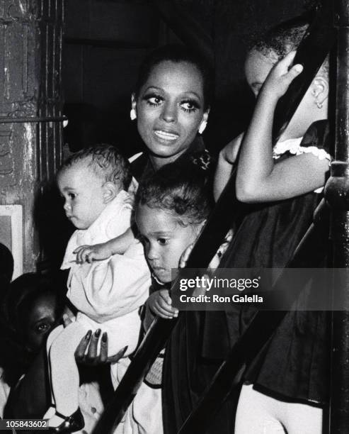 Diana Ross and children during Diana Ross Opening at the Palace Theater at Palace Theater in New York City, New York, United States.