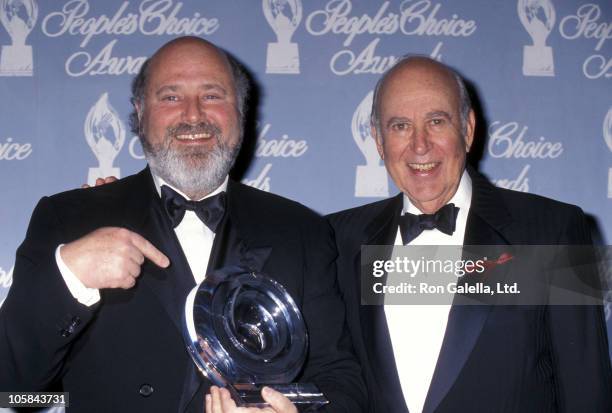 Rob Reiner and Carl Reiner during The 23rd Annual People's Choice Awards at Santa Monica Airport in Santa Monica, California, United States.