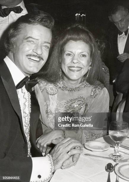 Robert Goulet and Vera Novak during 36th Annual Tony Awards Party at Waldorf Astoria Hotel in New York City, New York, United States.