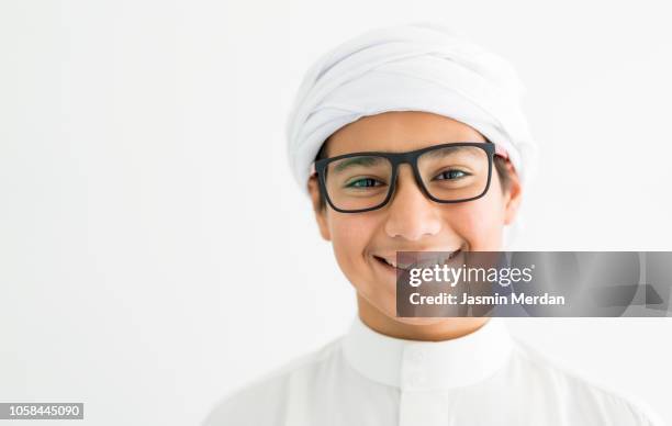 arabic teenage boy portrait - saudi youth stock pictures, royalty-free photos & images