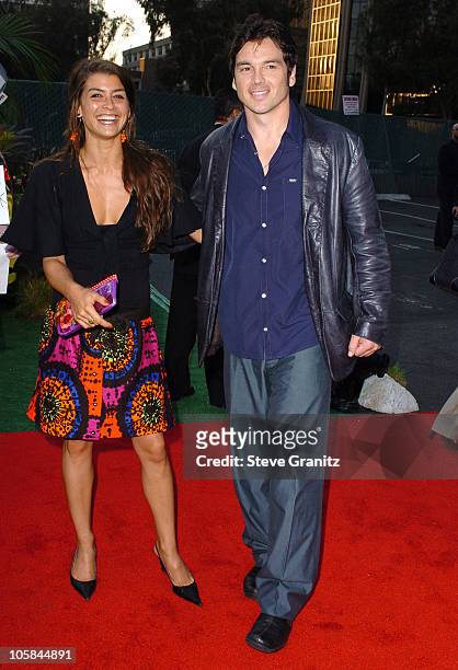 Jaclyn Desantis and Jason Gedrick during 2005 NBC Network All Star Celebration - Arrivals at Century Club in Los Angeles, California, United States.