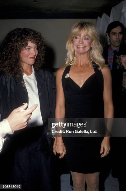 Amy Irving and Goldie Hawn during Starlight Foundation Benefit - September 22, 1988 at Ed Debevic's Restaurant in Beverly Hills, California, United...