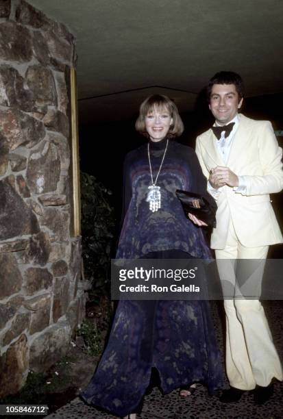 June Lockhart and guest during June Lockhart Departs from the Westwood Theater - March 1, 1977 at Westwood Theater in Westwood, California, United...