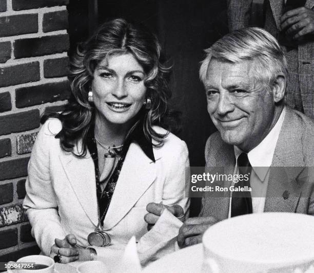 Cary Grant and guest during Straw Hat Awards at Pub Theatrical in New York City, New York, United States.