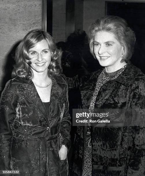 Pia Lindstrom and Ingrid Bergman during Opening Party for "Manners" at Four Season's Restaurant in New York City, New York, United States.