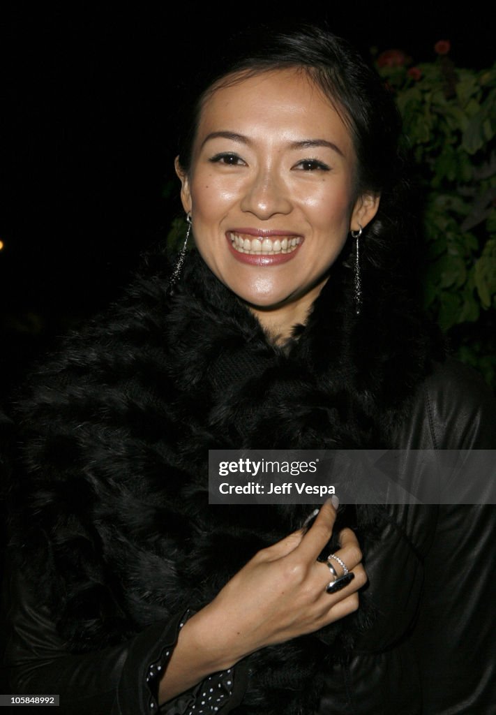 Ziyi Zhang during Giorgio Armani Prive in L.A. - Inside at Green