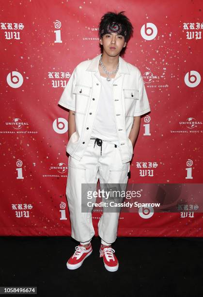Kris Wu Attends Interscope Records And Beats Present 'The Antares Experience' - An Album Release Party on November 6, 2018 in New York City.