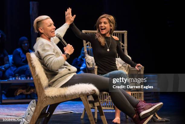 Glennon Doyle and Abby Wambach perform during the Hello Sunshine x Together Live show at Bluma Appel Theatre on November 6, 2018 in Toronto, Canada.