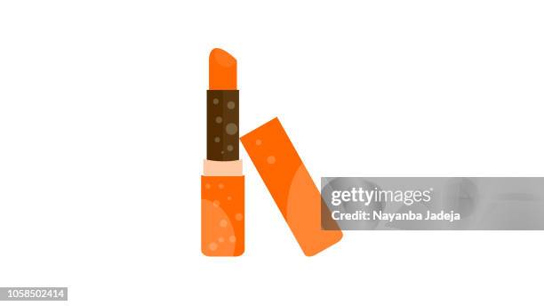 lips stick icon, illustration design vector - makeup application stock illustrations