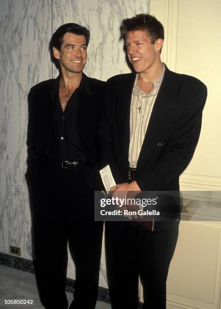 Pierce Brosnan and Son Christopher Harris during American Cinema Awards Foundation's 84th Birthday Celebration for Buddy Ebsen at Beverly Wilshire...