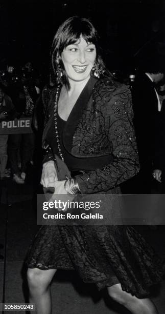 Anjelica Huston during "Saturday Night Live" 15th Anniversary at NBC Studios in New York City, New York, United States.