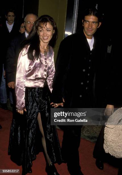 Antonio Banderas and Wife Ana Leza during "Interview With A Vampire" Los Angeles Premiere at Manns Village Theater in Westwood, California, United...