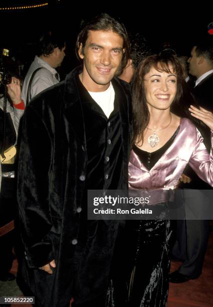 Antonio Banderas and Wife Ana Leza during "Interview With A Vampire" Los Angeles Premiere at Manns Village Theater in Westwood, California, United...