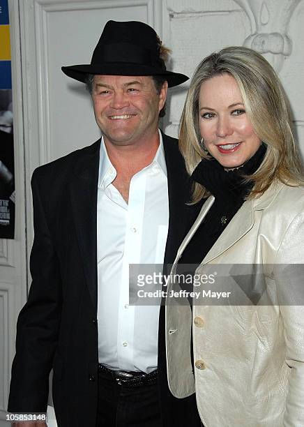 Micky Dolenz and wife Donna Quinter during "The Hoax" Los Angeles Premiere - Arrivals at Mann's Festival Theatre in Westwood, California, United...