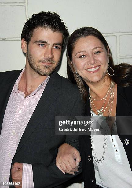 Michael Newcomer and Camryn Manheim during "The Hoax" Los Angeles Premiere - Arrivals at Mann's Festival Theatre in Westwood, California, United...