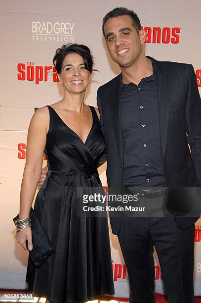 Annabella Sciorra and Bobby Cannavale during "The Sopranos" Final Season World Premiere - Red Carpet at Radio City Music Hall in New York City, New...