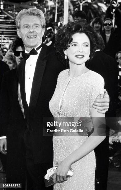 Annette Bening and Ed Begley Jr. During 63rd Annual Academy Awards at Shrine Auditorium in Los Angeles, California, United States.