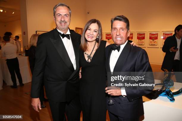 Carlo Traglio, Judith Giuliani and Chris Meigher attend VHERNIER 20 Years Of Calla Dinner In Support Of BCRF at Sotheby's on October 17, 2018 in New...