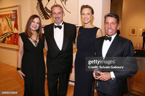 Judith Giuliani, Carlo Traglio, Kinga Lampert and Chris Meigher attend VHERNIER 20 Years Of Calla Dinner In Support Of BCRF at Sotheby's on October...
