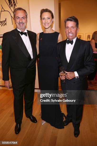 Carlo Traglio, Kinga Lampert and Chris Meigher attend VHERNIER 20 Years Of Calla Dinner In Support Of BCRF at Sotheby's on October 17, 2018 in New...