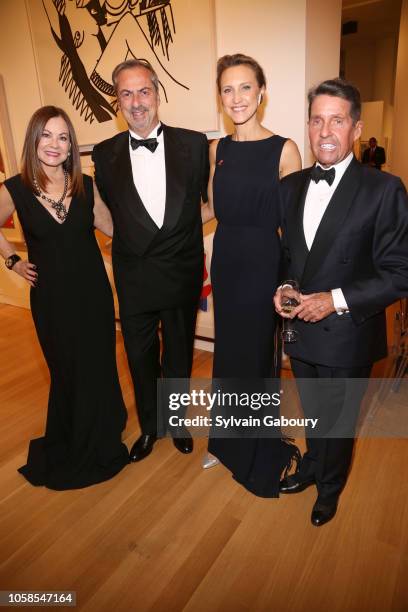 Judith Giuliani, Carlo Traglio, Kinga Lampert and Chris Meigher attend VHERNIER 20 Years Of Calla Dinner In Support Of BCRF at Sotheby's on October...