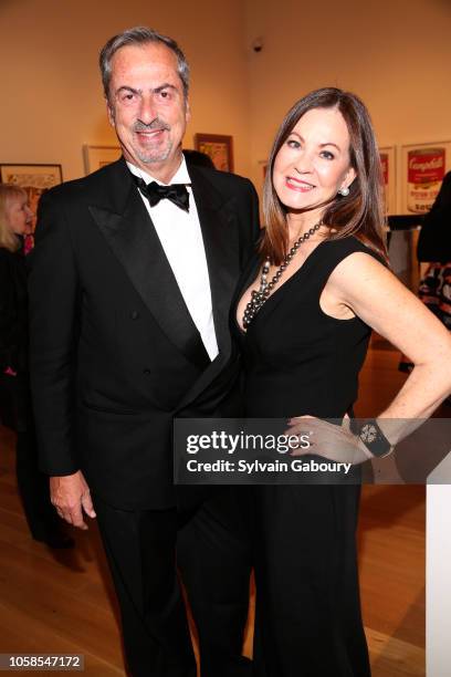 Carlo Traglio and Judith Giuliani attend VHERNIER 20 Years Of Calla Dinner In Support Of BCRF at Sotheby's on October 17, 2018 in New York City.