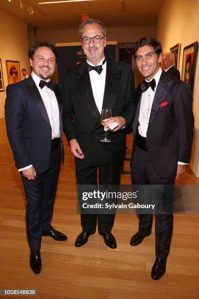 Antonio Cipollone, Carlo Traglio and Fabrizio De Falco attend VHERNIER 20 Years Of Calla Dinner In Support Of BCRF at Sotheby's on October 17, 2018...