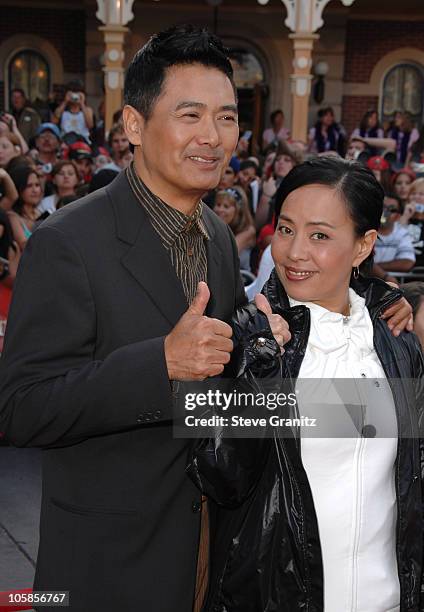 Chow Yun-Fat and Jasmine Chow during "Pirates of the Caribbean: At World's End" World Premiere - Arrivals at Disneyland in Anaheim, California,...