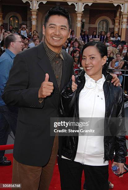 Chow Yun-Fat and Jasmine Chow during "Pirates of the Caribbean: At World's End" World Premiere - Arrivals at Disneyland in Anaheim, California,...