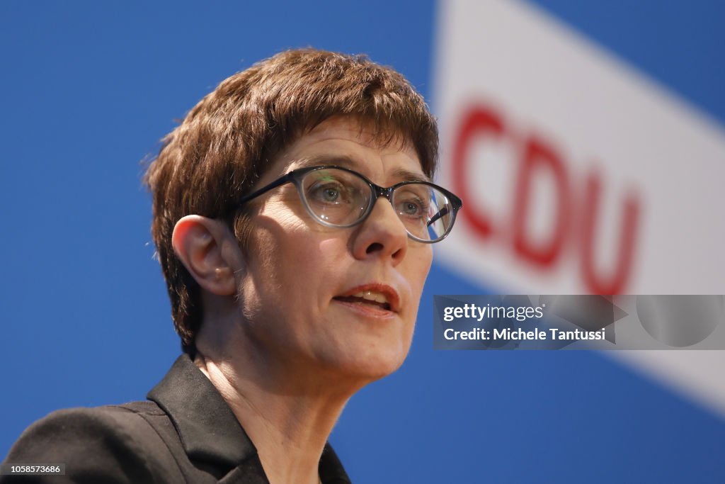 Annegret Kramp-Karrenbauer Seeks To Succeed Merkel As CDU Head