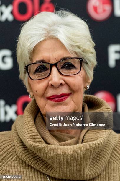 Spanish actress Concha Velasco attends FlixOle presentation at Real Academia de la Lengua Espanola on November 7, 2018 in Madrid, Spain.