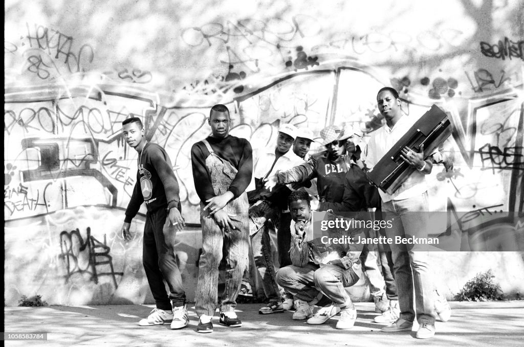 Tom Rudd Bdp DJ Scott 'La Rock' and KRS-One pose with other members of BDP or ...