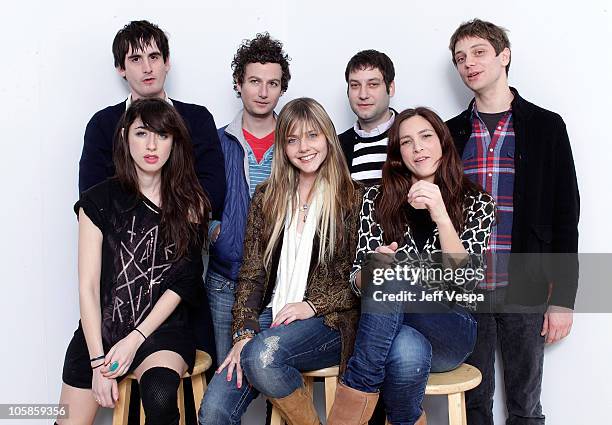 Actors Yasmine Kittles, Ted Beck, Jordan Kessler, Aimee-Lynn Chadwick, Adam Busch, Laura Silverman, and director Andrew Drazek poses for a portrait...