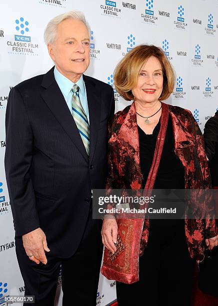 Host Robert Osborne and actress Diane Baker attend the Opening Night Gala of the newly restored "A Star Is Born" premiere at Grauman's Chinese...