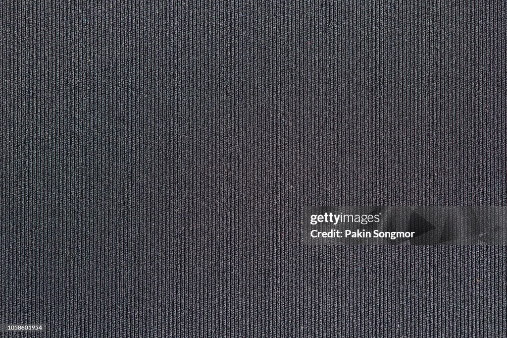 Close up black fabric texture. Textile background.