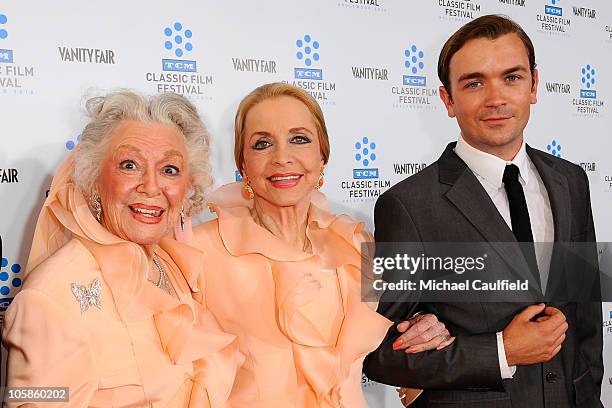 Actress Ann Rutherford, actress Anne Jeffreys and actor Emrhys Cooper attend the Opening Night Gala of the newly restored "A Star Is Born" premiere...