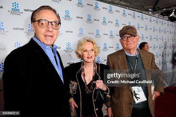 Actor/director Peter Bogdanovich, actress Tippi Hedren and writer Buck Henry attend the Opening Night Gala of the newly restored "A Star Is Born"...